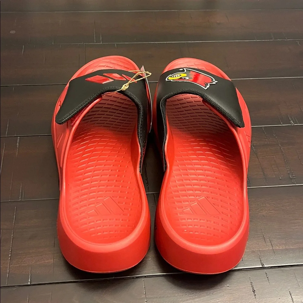 Adidas Lightblaze Louisville Cardinals Slides Sandals Shoes IH7116 Mens Size 10